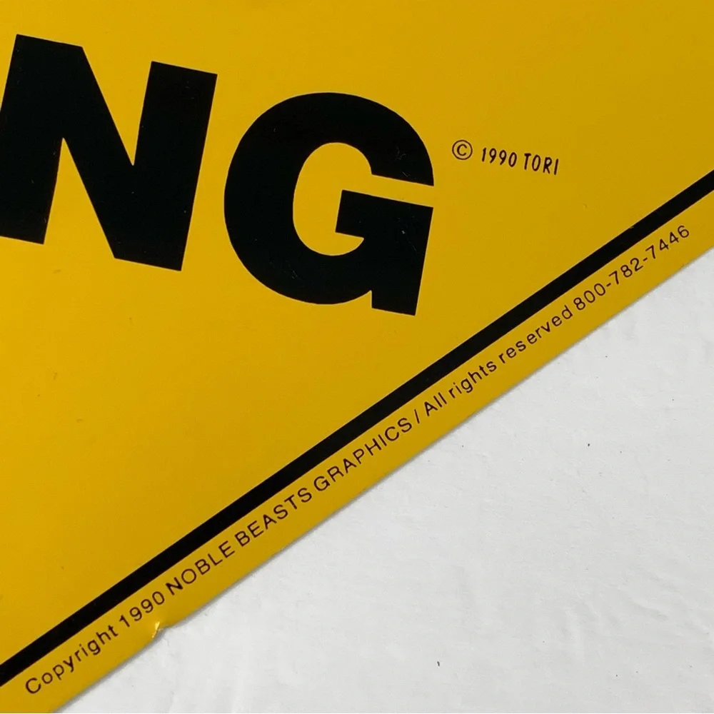 Papillon Crossing Sign Yellow Large 12x12 Metal‎ Vintage